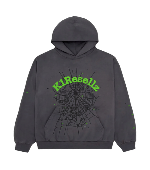 GREY/GREEN HOODIE