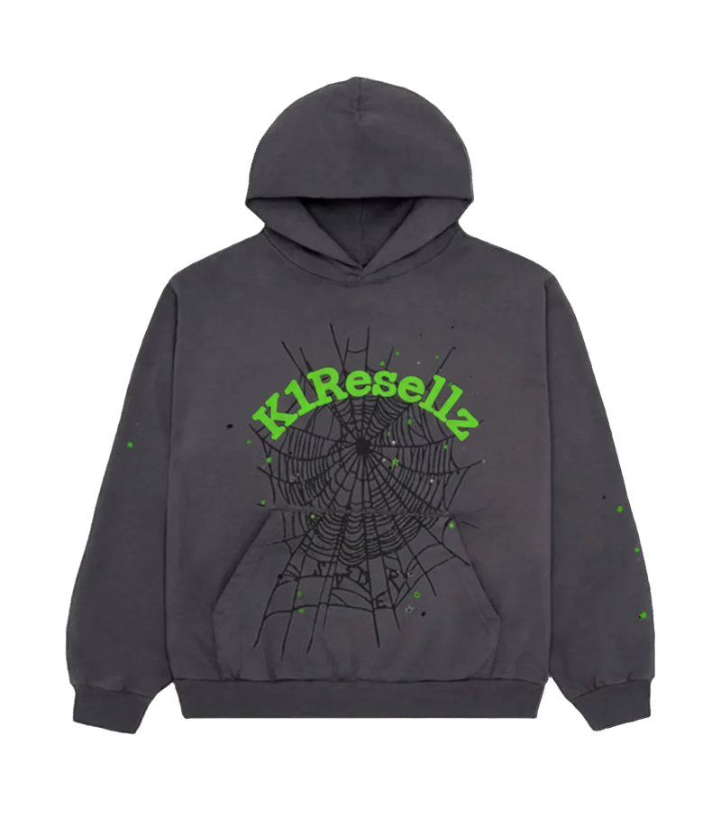 GREY/GREEN HOODIE
